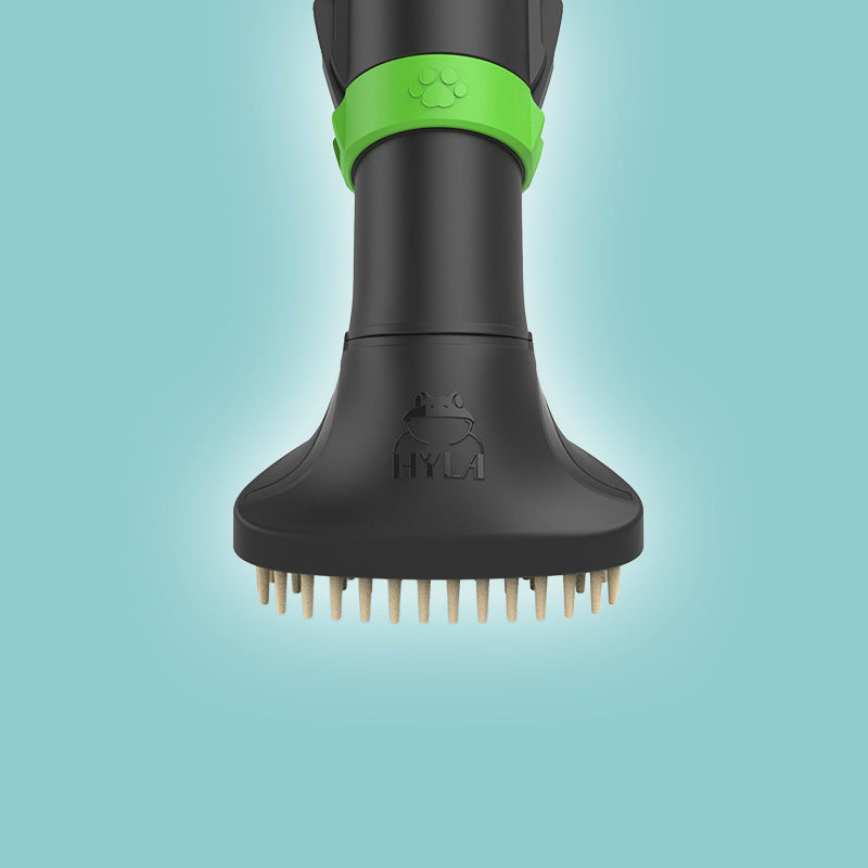 Brosse animaux picots rigides verte HYLA